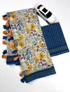 MG 569 Plain Linen Digital Printed Fancy Saree Wholesale Market In Surat

